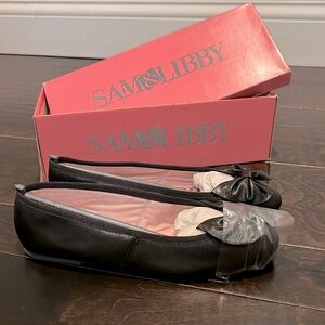 Sam & Libby vintage black leather ballet NIB